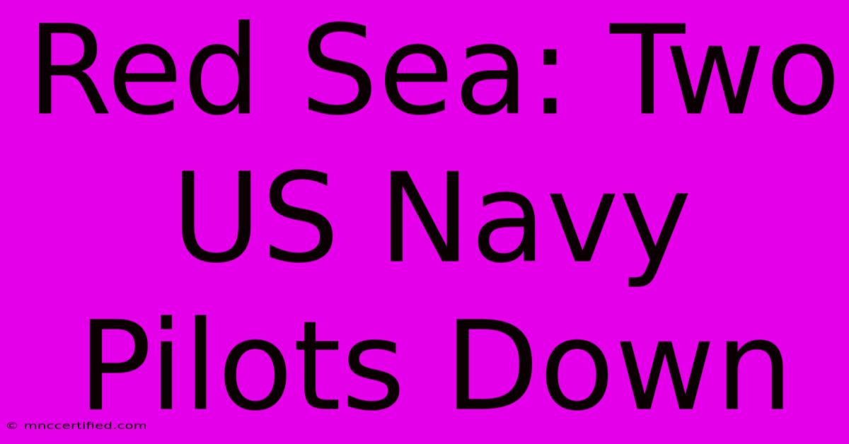 Red Sea: Two US Navy Pilots Down