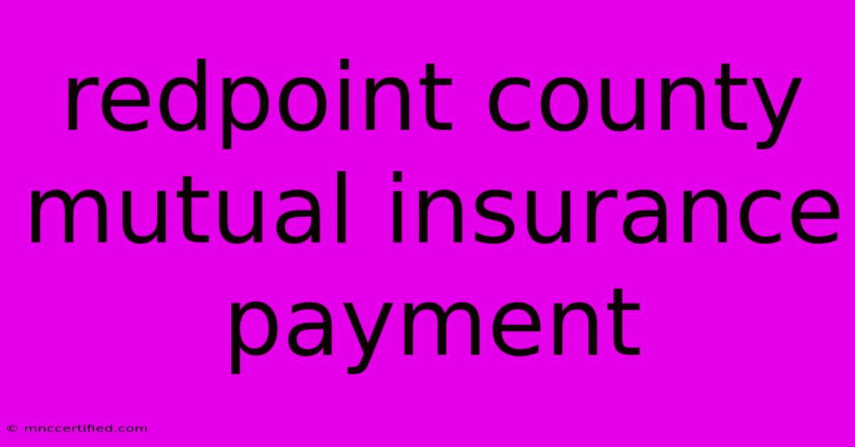 Redpoint County Mutual Insurance Payment