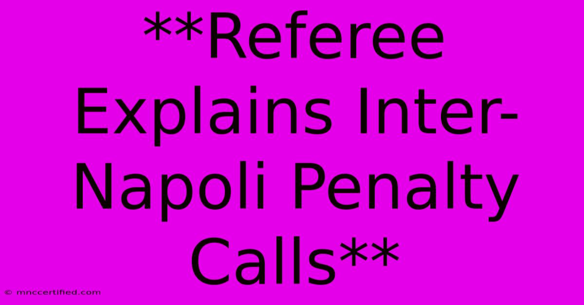 **Referee Explains Inter-Napoli Penalty Calls**