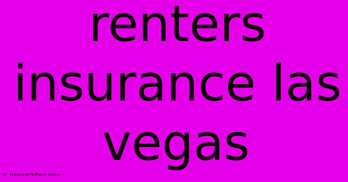 Renters Insurance Las Vegas