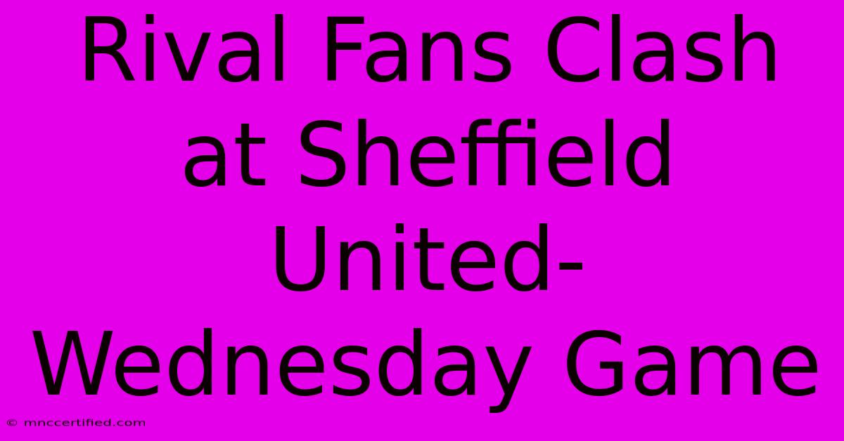 Rival Fans Clash At Sheffield United-Wednesday Game