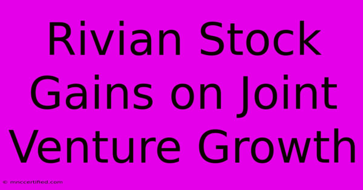 Rivian Stock Gains On Joint Venture Growth