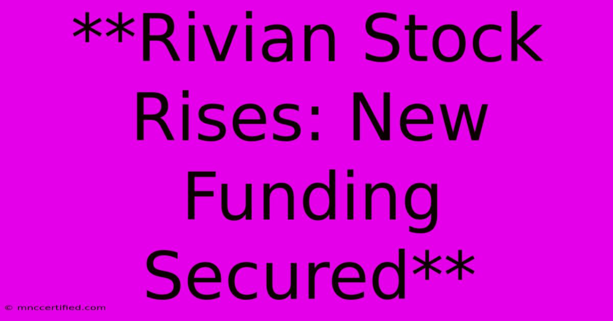 **Rivian Stock Rises: New Funding Secured**