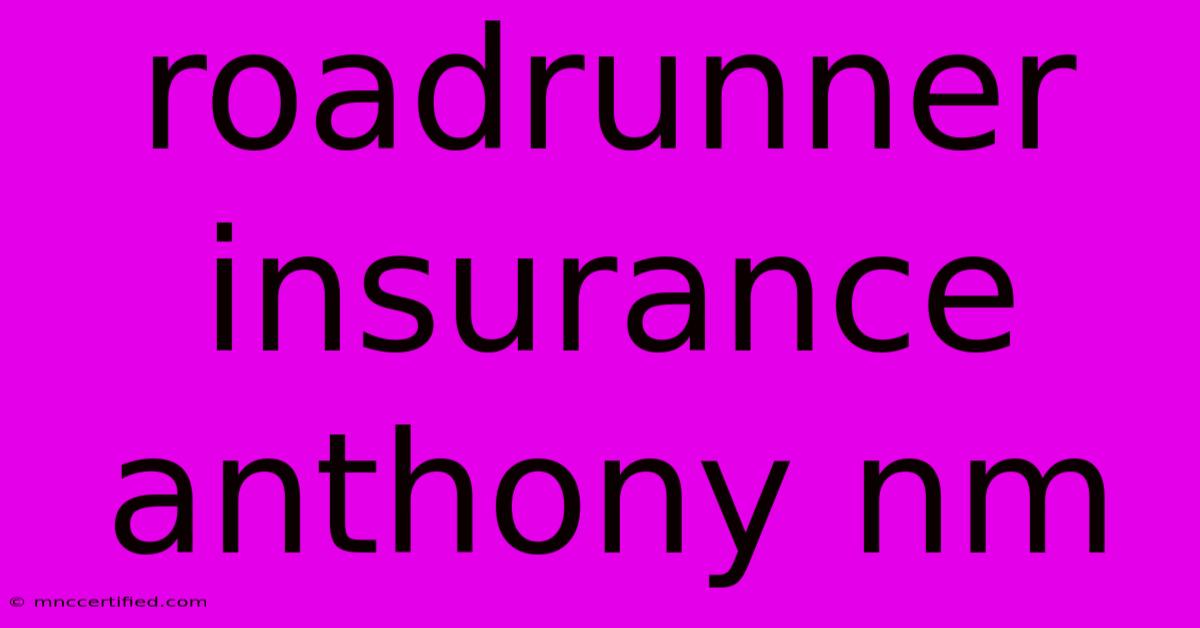 Roadrunner Insurance Anthony Nm