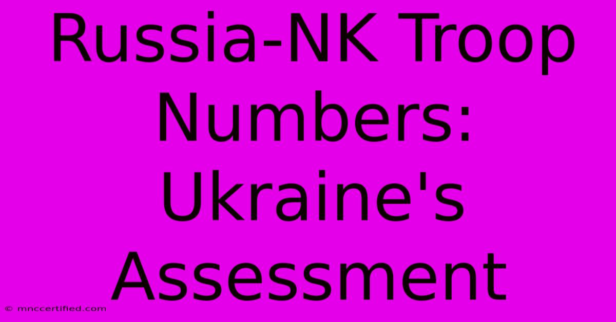 Russia-NK Troop Numbers: Ukraine's Assessment