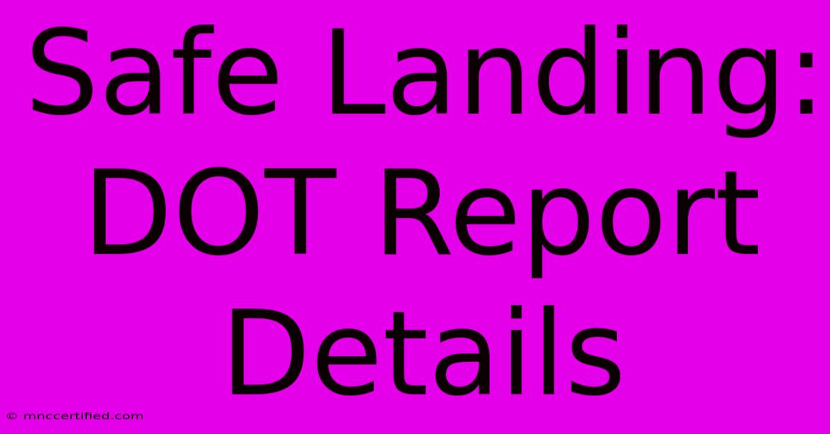 Safe Landing: DOT Report Details