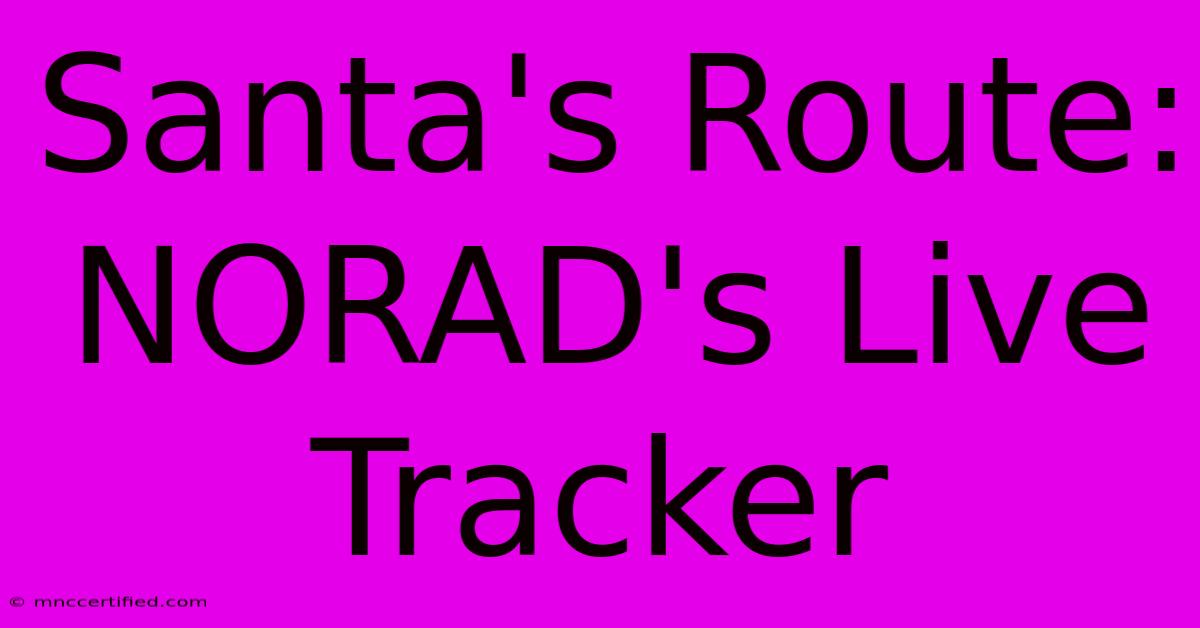 Santa's Route: NORAD's Live Tracker