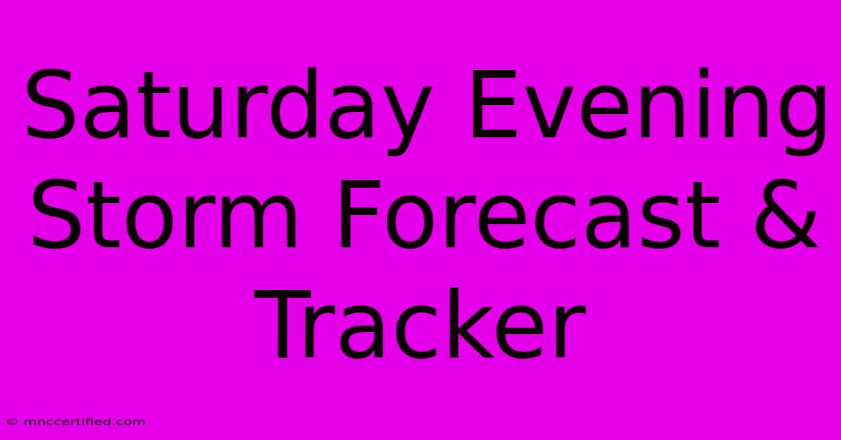 Saturday Evening Storm Forecast & Tracker