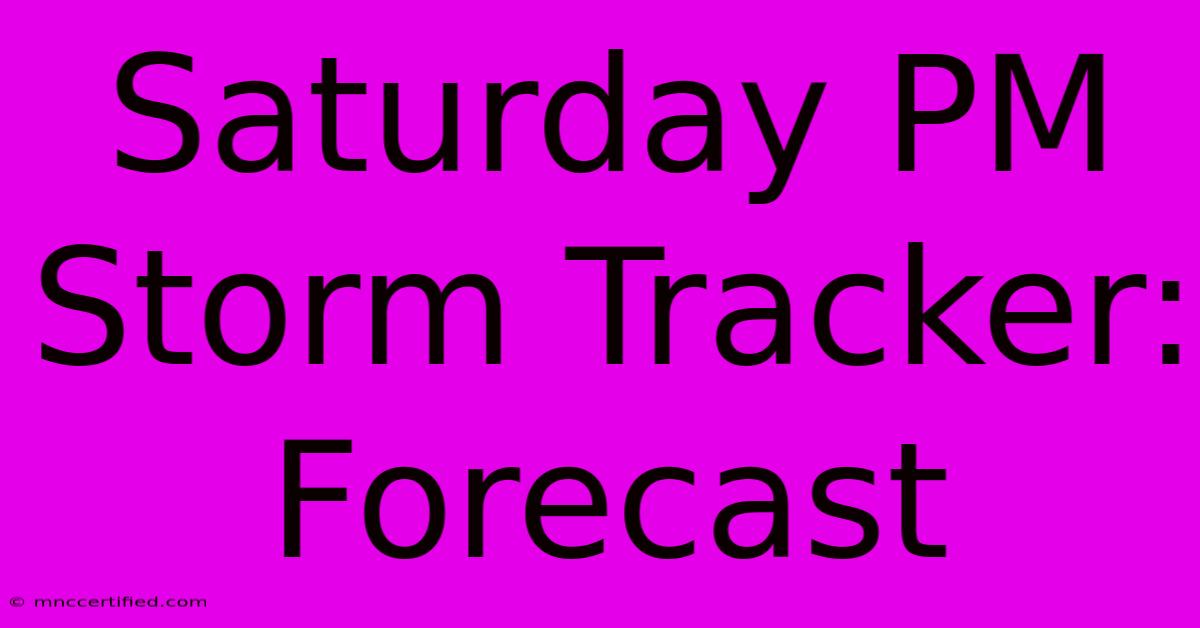 Saturday PM Storm Tracker: Forecast