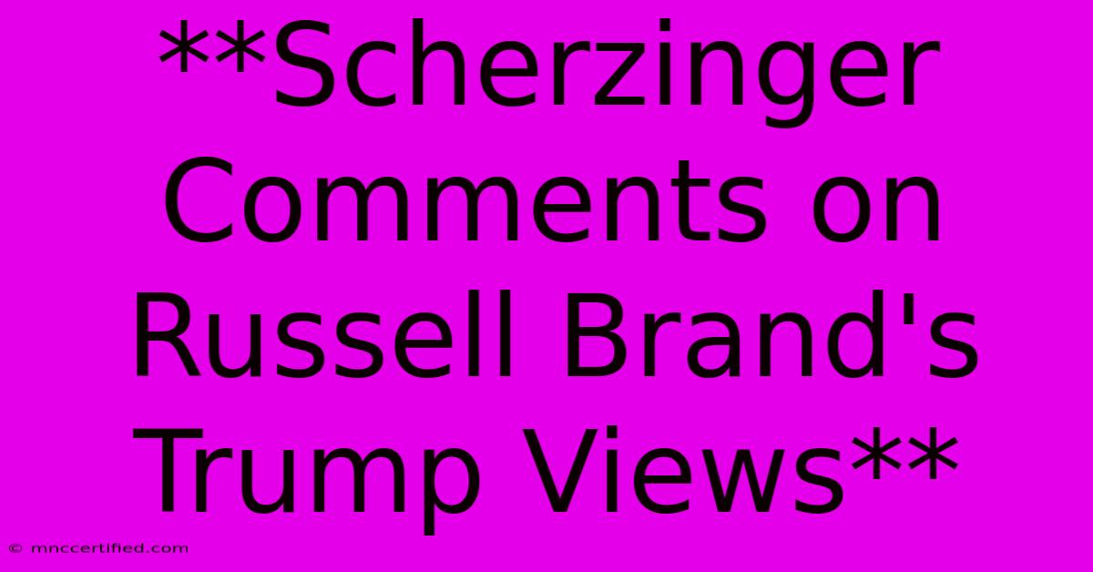 **Scherzinger Comments On Russell Brand's Trump Views** 