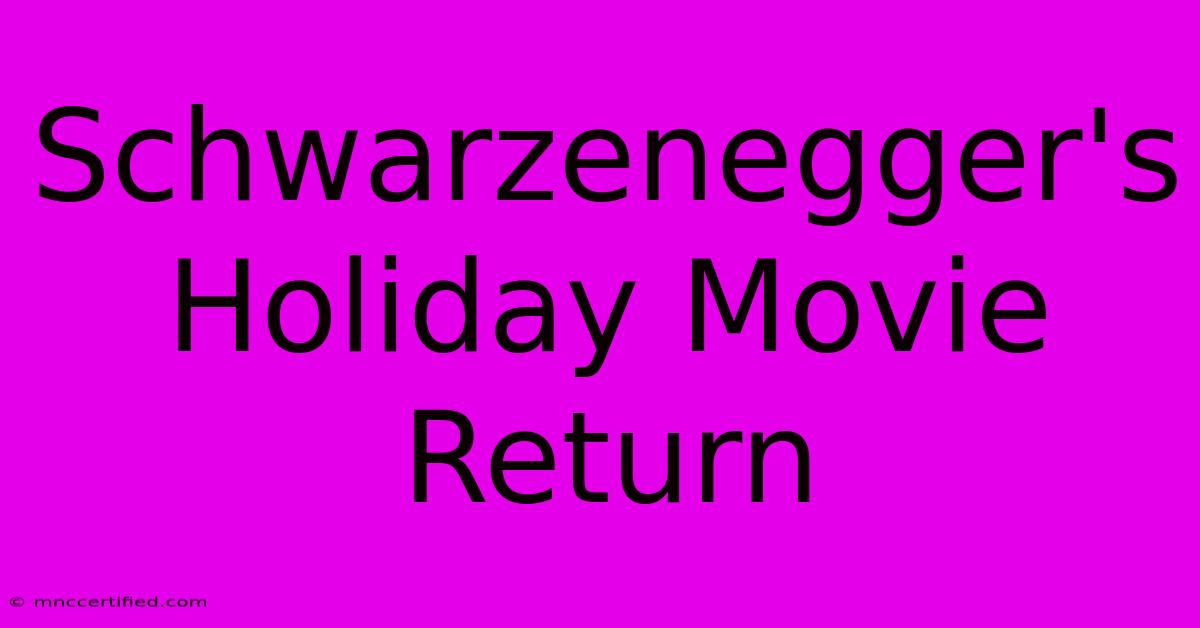 Schwarzenegger's Holiday Movie Return