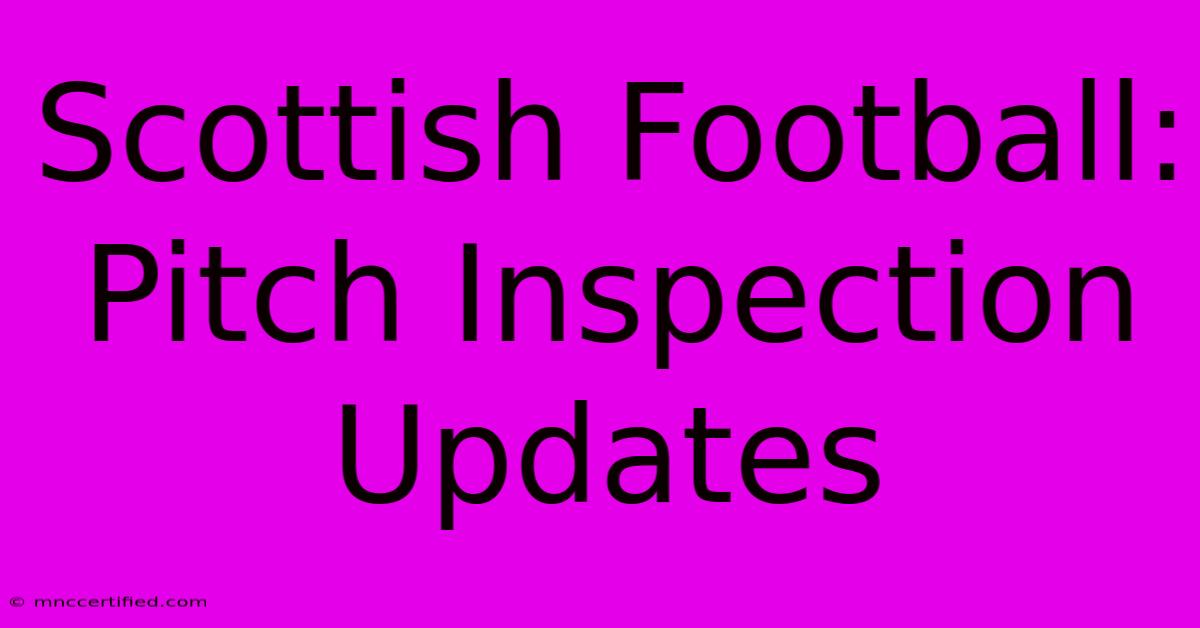 Scottish Football: Pitch Inspection Updates