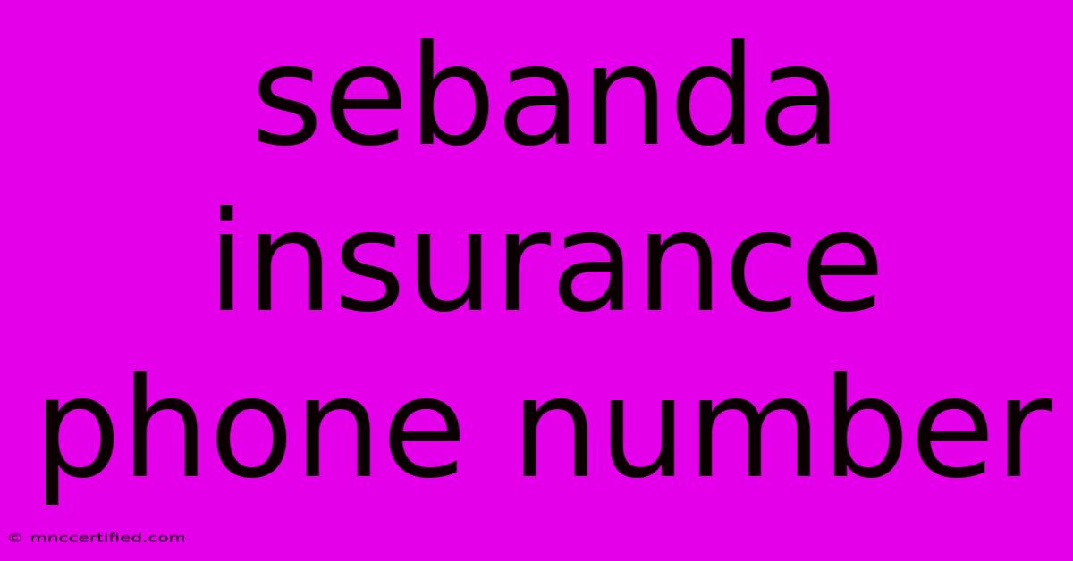 Sebanda Insurance Phone Number