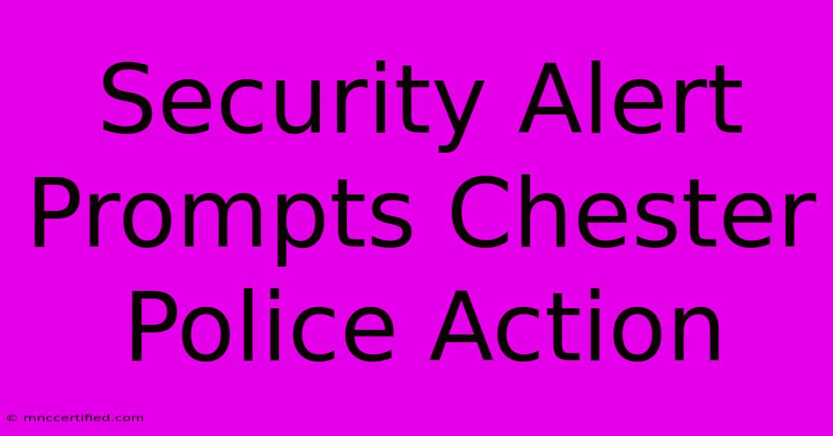 Security Alert Prompts Chester Police Action