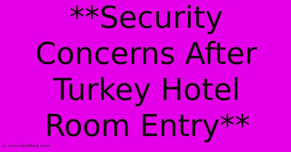 **Security Concerns After Turkey Hotel Room Entry**