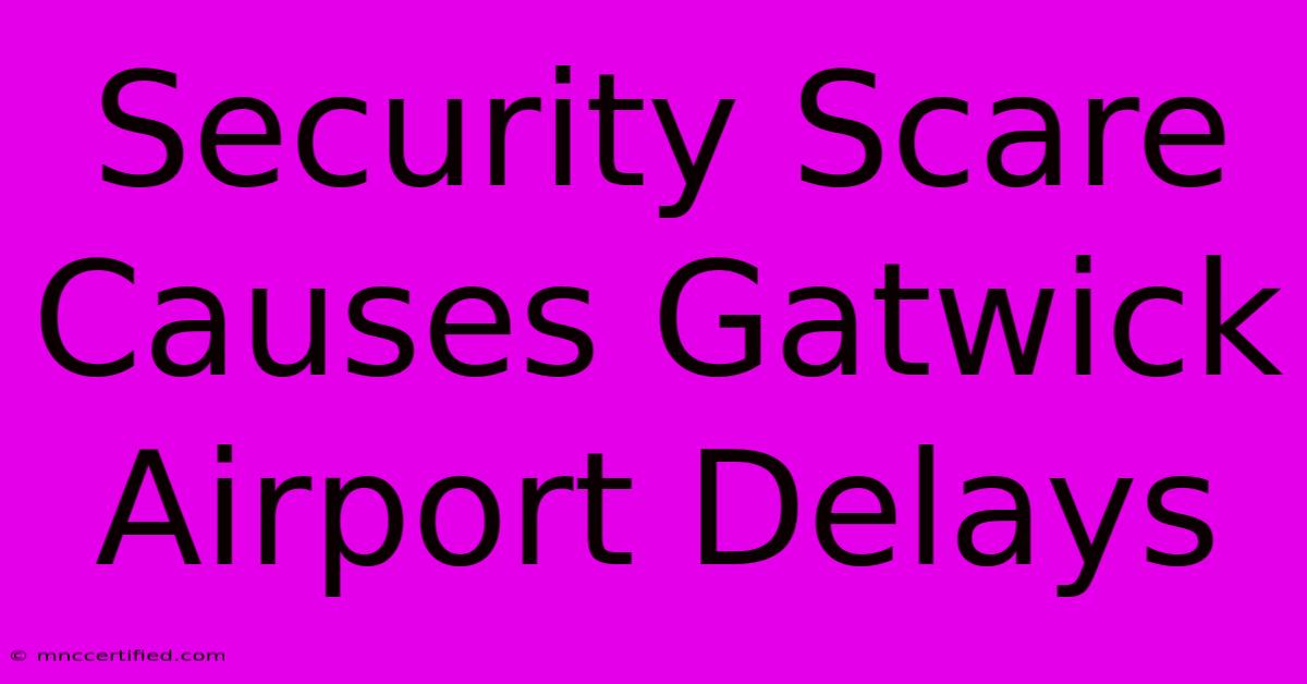 Security Scare Causes Gatwick Airport Delays