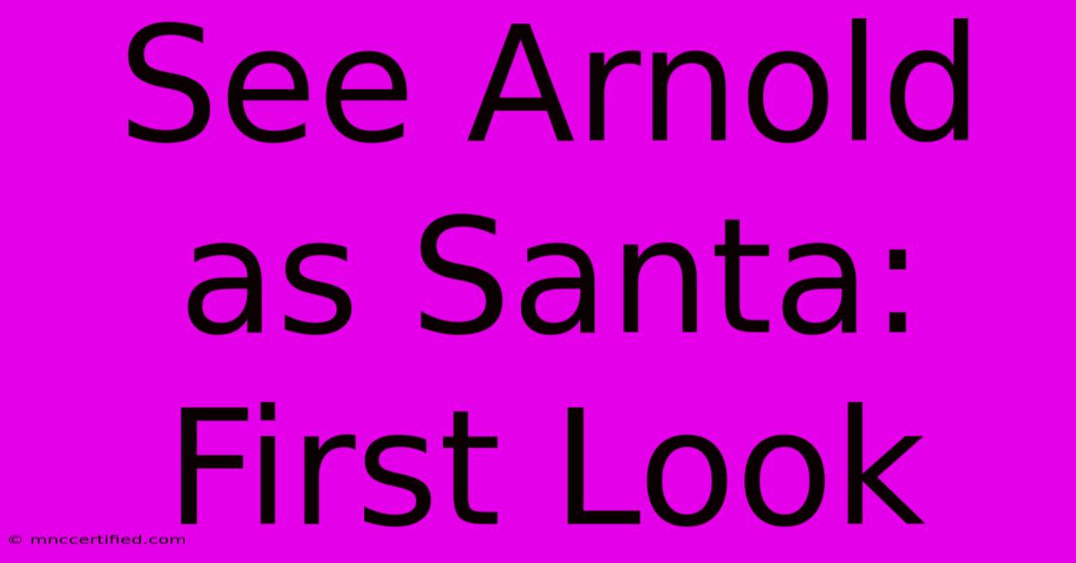 See Arnold As Santa: First Look