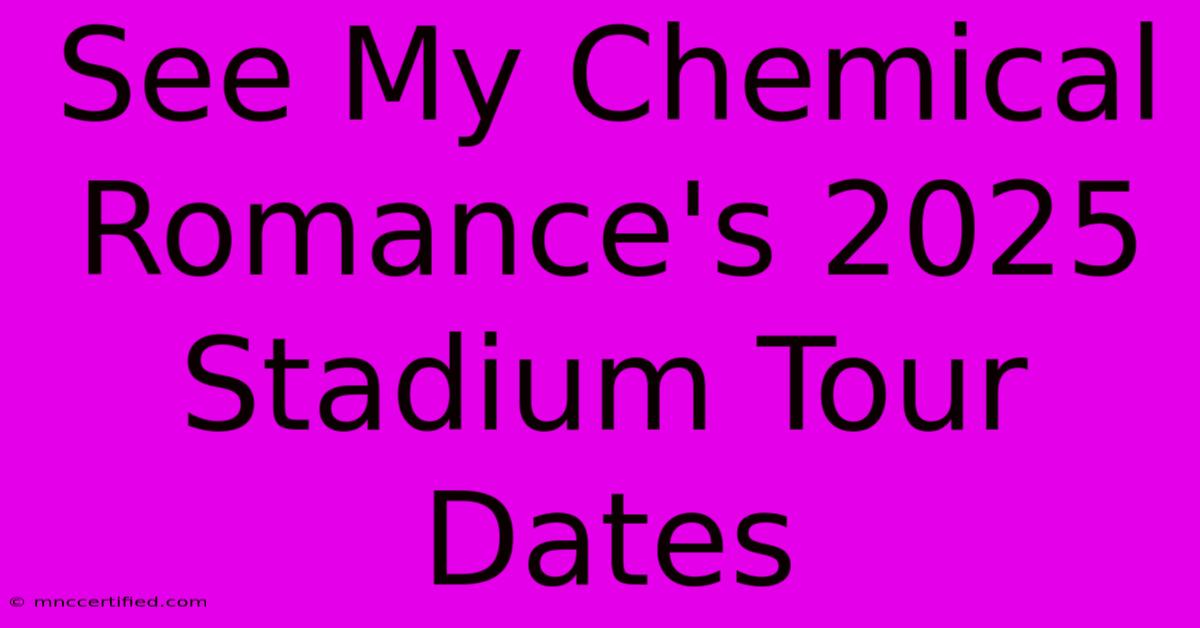 See My Chemical Romance's 2025 Stadium Tour Dates 