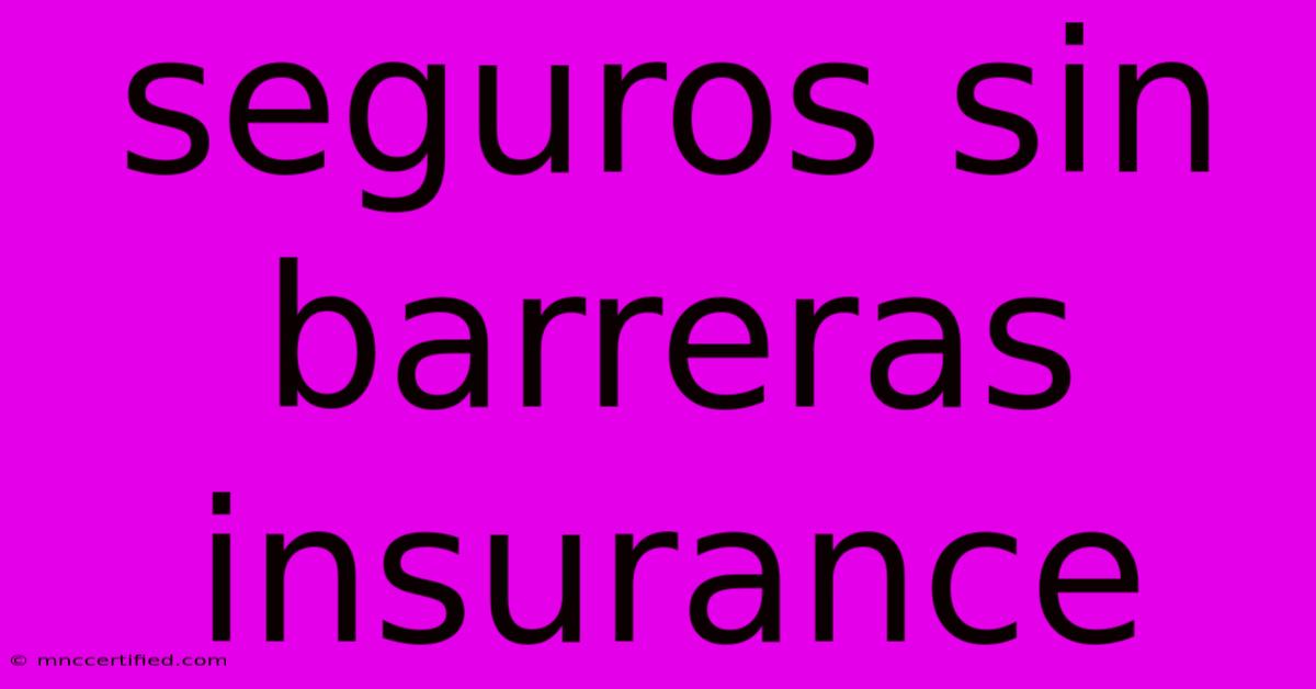 Seguros Sin Barreras Insurance