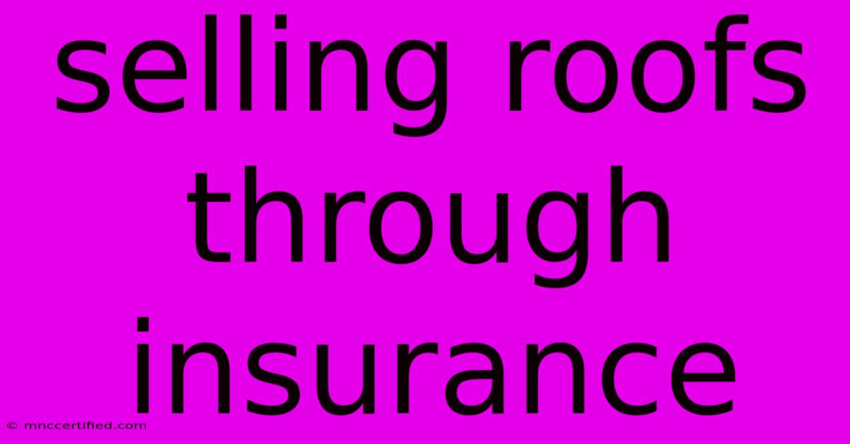 Selling Roofs Through Insurance