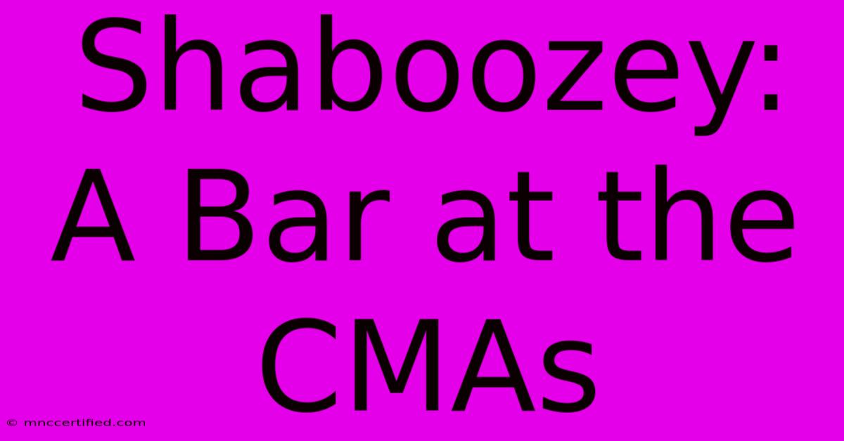 Shaboozey: A Bar At The CMAs