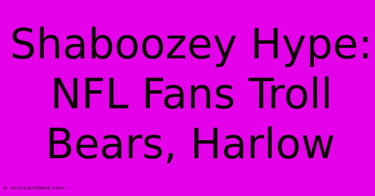 Shaboozey Hype: NFL Fans Troll Bears, Harlow