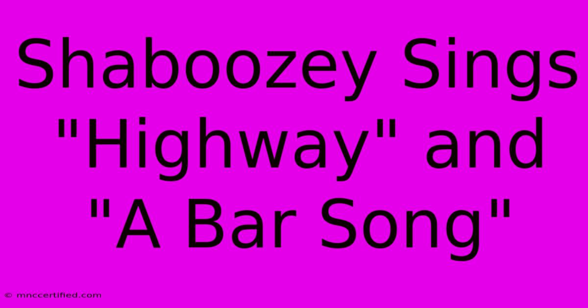 Shaboozey Sings 