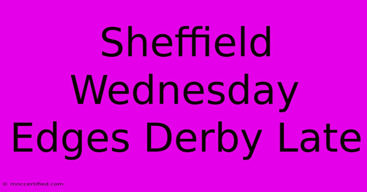 Sheffield Wednesday Edges Derby Late