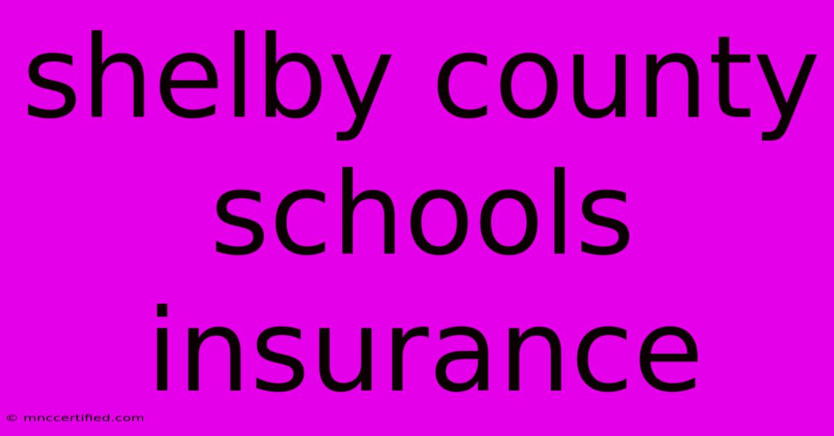 Shelby County Schools Insurance