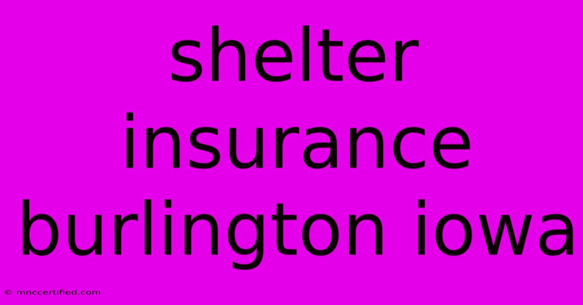 Shelter Insurance Burlington Iowa