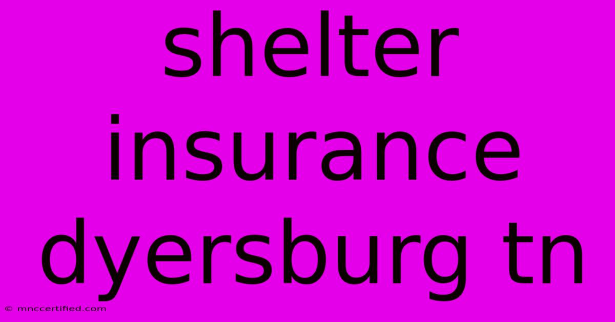 Shelter Insurance Dyersburg Tn