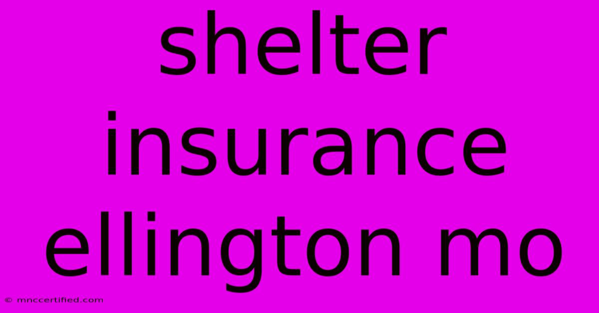 Shelter Insurance Ellington Mo