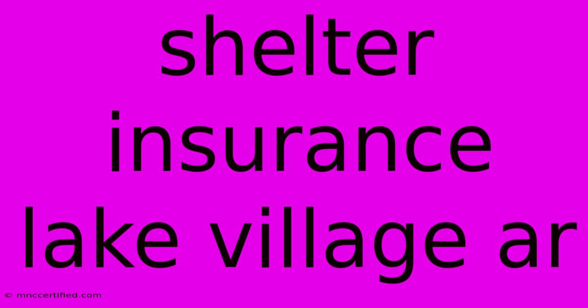 Shelter Insurance Lake Village Ar