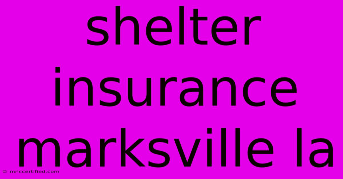 Shelter Insurance Marksville La