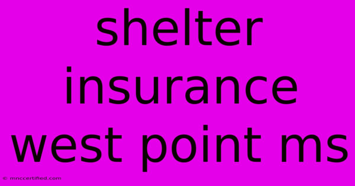 Shelter Insurance West Point Ms