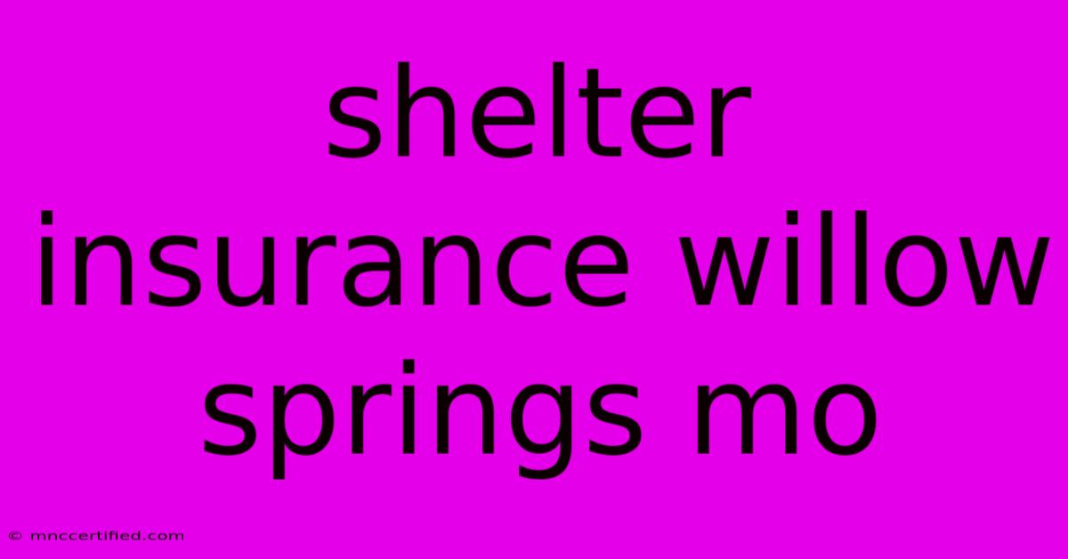 Shelter Insurance Willow Springs Mo