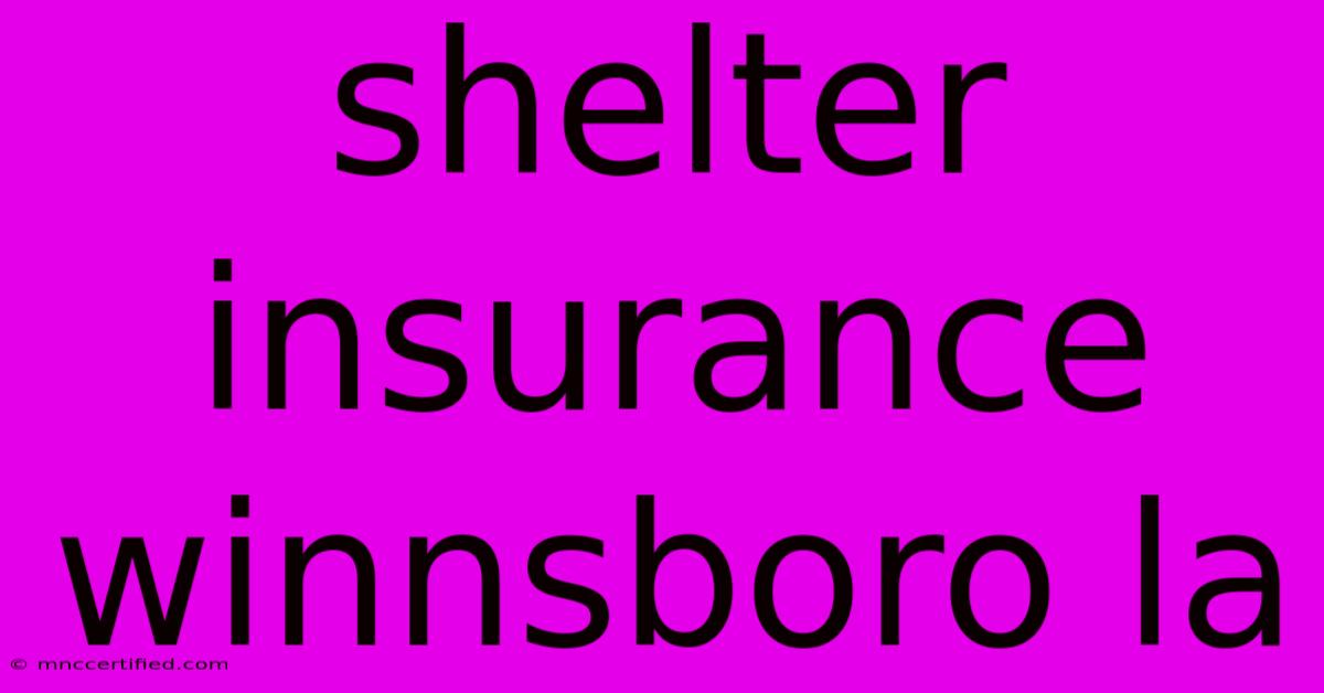 Shelter Insurance Winnsboro La