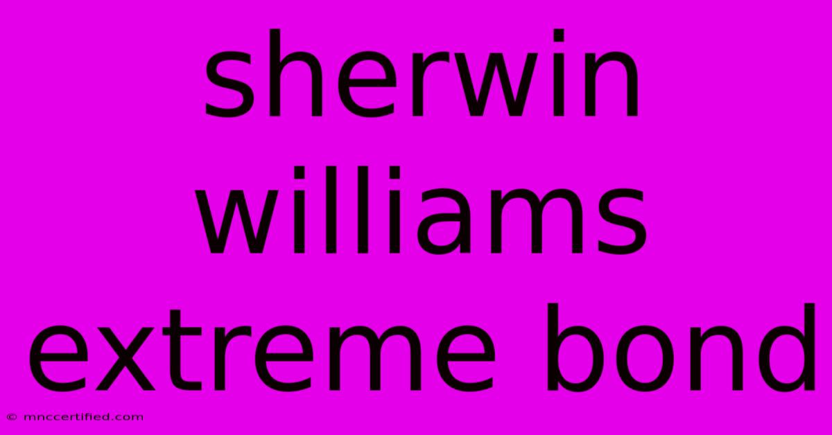 Sherwin Williams Extreme Bond