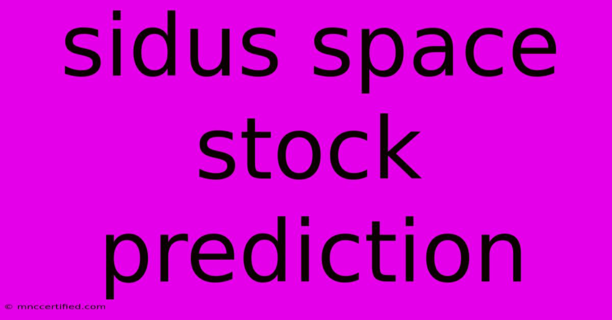 Sidus Space Stock Prediction