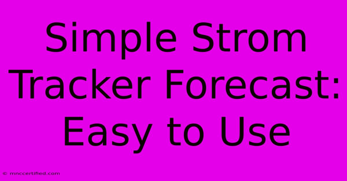 Simple Strom Tracker Forecast: Easy To Use