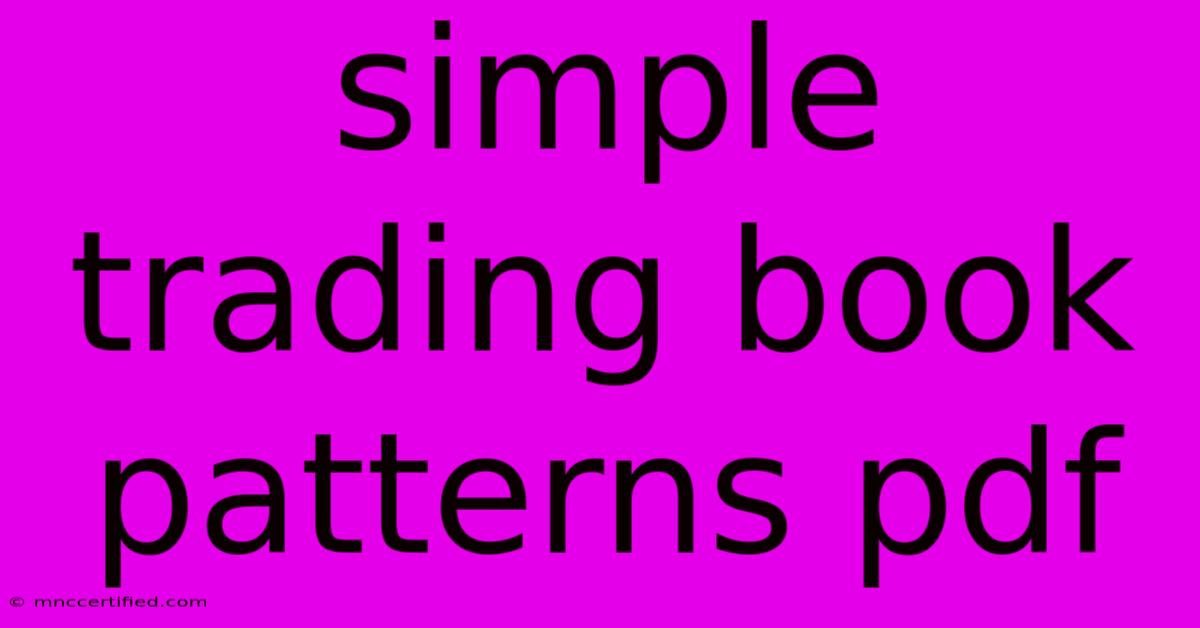 Simple Trading Book Patterns Pdf