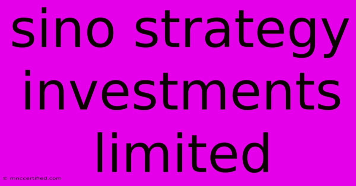 Sino Strategy Investments Limited