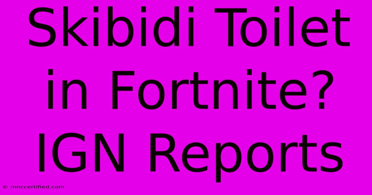 Skibidi Toilet In Fortnite? IGN Reports