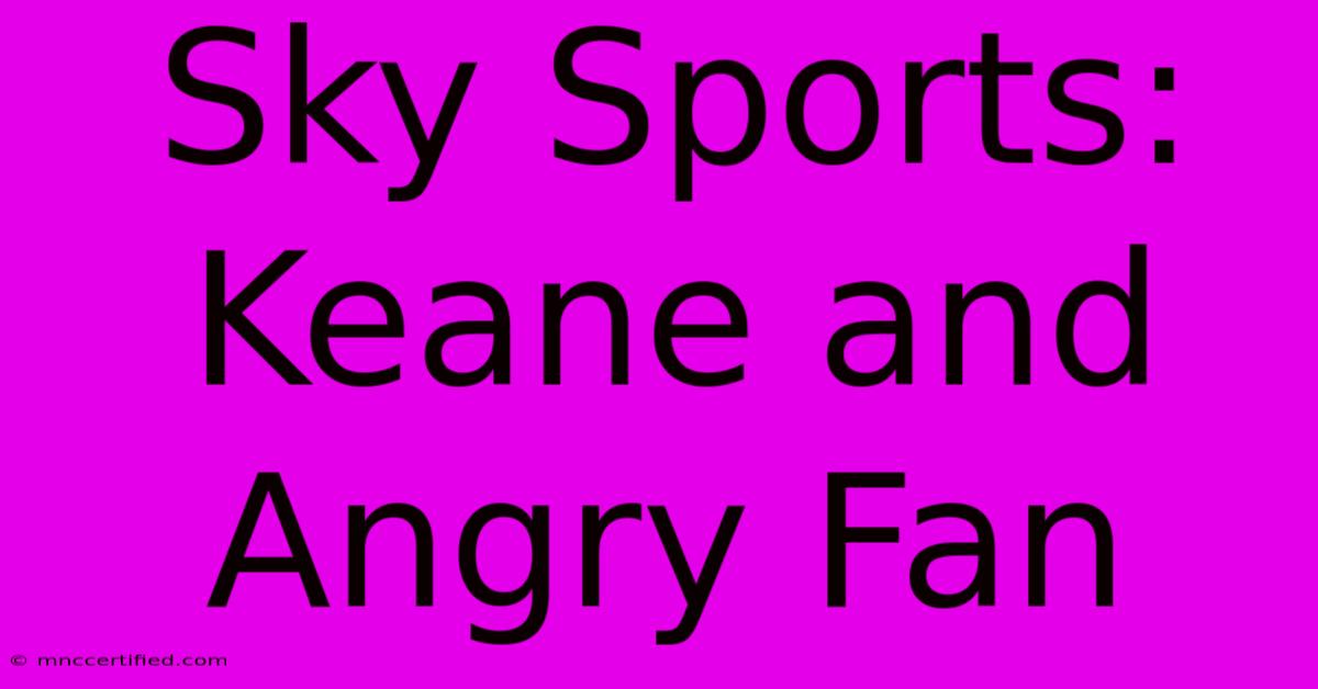 Sky Sports: Keane And Angry Fan