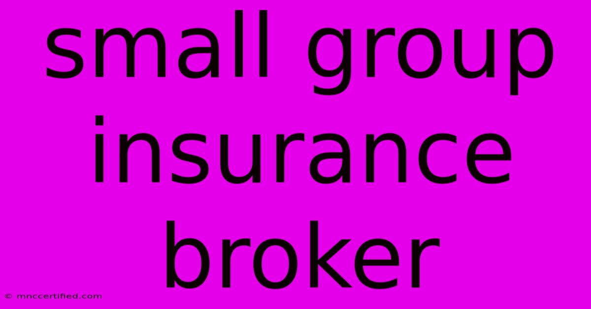 Small Group Insurance Broker