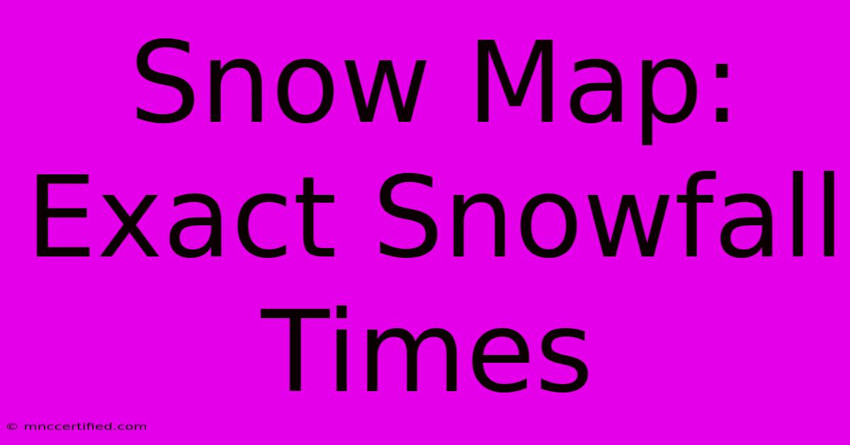 Snow Map: Exact Snowfall Times