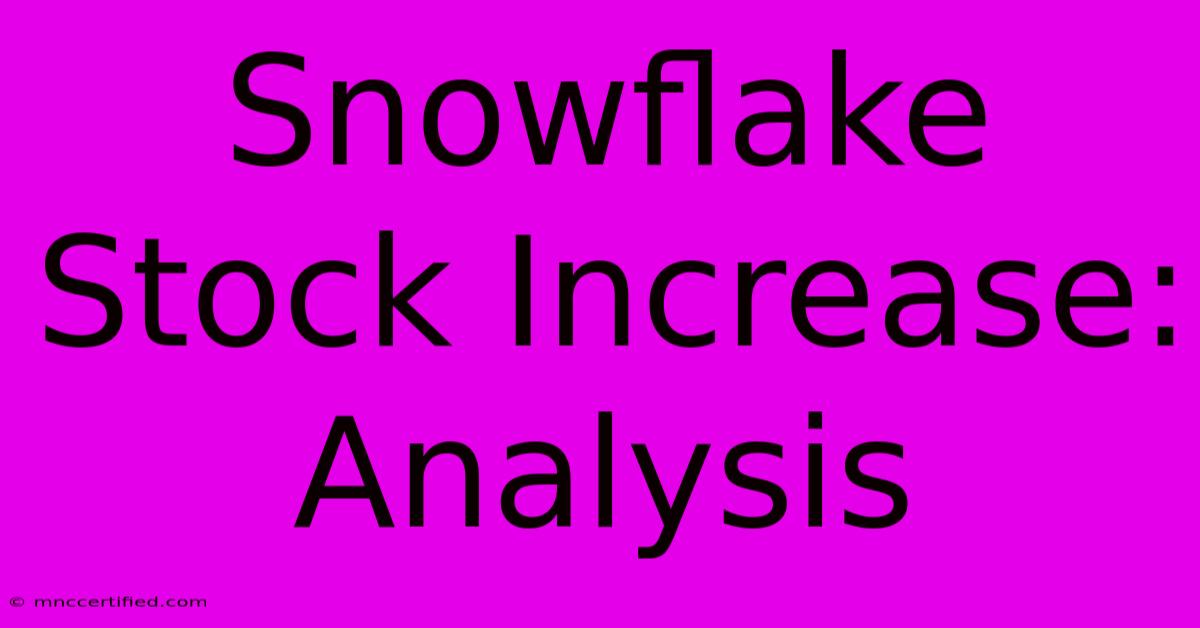 Snowflake Stock Increase: Analysis