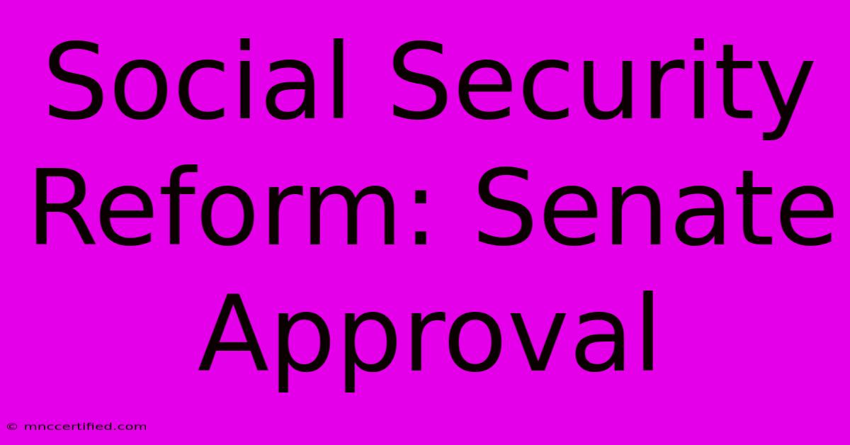 Social Security Reform: Senate Approval