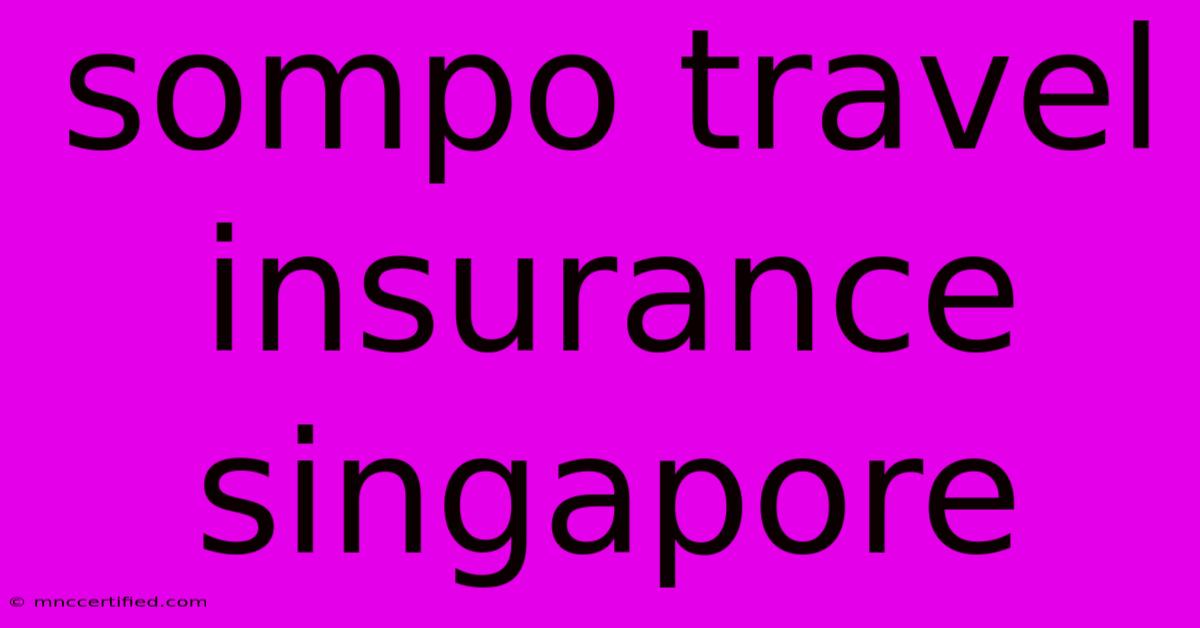 Sompo Travel Insurance Singapore