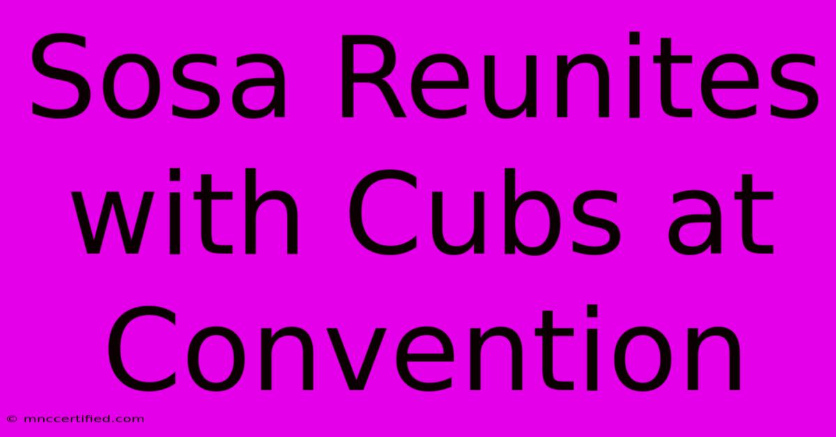 Sosa Reunites With Cubs At Convention